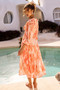 Palm Perfect Midi Dress - Orange Multi | Sage and Paige AUS.