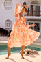 Palm Perfect Midi Dress - Orange Multi | Sage and Paige AUS.