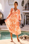 Palm Perfect Midi Dress - Orange Multi | Sage and Paige AUS.