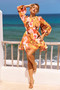 End Game Mini Dress - Orange Multi | Sage and Paige AUS.
