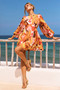 End Game Mini Dress - Orange Multi | Sage and Paige AUS.