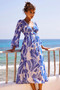 Palm Perfect Midi Dress - Blue Multi | Sage and Paige AUS.