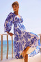 Palm Perfect Midi Dress - Blue Multi | Sage and Paige AUS.