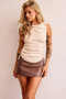 Eyes On Me Knit Top - Beige | Sage and Paige AUS.