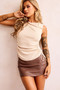 Eyes On Me Knit Top - Beige | Sage and Paige AUS.