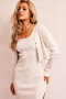 Rosemary Knit Midi Dress Set - Beige
