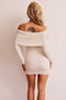 Silvia Knit Mini Dress - Beige | Sage and Paige AUS.