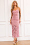 Feel It Still Lace Midi Dress - Blush | Sage and Paige AUS.