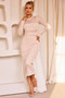 Risk Taker Knit Midi Dress - Beige | Sage and Paige AUS.