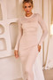 Risk Taker Knit Midi Dress - Beige | Sage and Paige AUS.