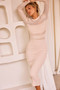 Risk Taker Knit Midi Dress - Beige | Sage and Paige AUS.