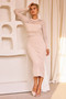 Risk Taker Knit Midi Dress - Beige | Sage and Paige AUS.
