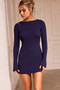 Make It More Knit Mini Dress - Navy | Sage and Paige AUS.