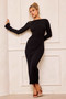 Alunan Knit Maxi Dress - Black | Sage and Paige AUS.