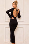 Alunan Knit Maxi Dress - Black | Sage and Paige AUS.