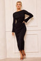 Alunan Knit Maxi Dress - Black | Sage and Paige AUS.