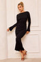 Alunan Knit Maxi Dress - Black | Sage and Paige AUS.