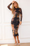 Nature Of Art Midi Dress - Brown | Sage and Paige AUS.