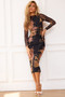 Nature Of Art Midi Dress - Brown | Sage and Paige AUS.