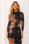 Nature Of Art Midi Dress - Brown | Sage and Paige AUS.