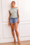 Beastie Denim Shorts - Washed Blue | Sage and Paige AUS.