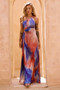 Meet Me In June Maxi Dress - Blue Multi | Sage and Paige AUS.