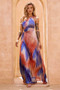 Meet Me In June Maxi Dress - Blue Multi | Sage and Paige AUS.