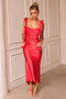 Arabella Midi Dress - Red | Sage and Paige AUS.