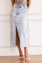 Gianni Denim Midi Skirt - Washed Blue | Sage and Paige AUS.