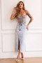 Gianni Denim Midi Skirt - Washed Blue | Sage and Paige AUS.