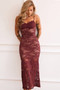 Feel It Still Lace Midi Dress - Wine | Sage and Paige AUS.