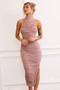 Caught In One Moment Midi Dress - Mocha | Sage and Paige AUS.