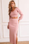 Sammy Knit Crop Top - Blush | Sage and Paige AUS.
