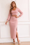 Sammy Knit Midi Skirt - Blush | Sage and Paige AUS.
