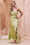 Frill All Up Maxi Dress - Olive | Sage and Paige AUS.