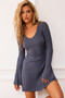 The Best Cozy Knit Mini Dress - Blue | Sage and Paige AUS.