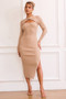 Amelia Knit Midi Dress - Camel | Sage and Paige AUS.