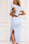 Waves Of Wonder Knit Crop Top - Pale Blue | Sage and Paige AUS.