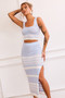 In The Groove Midi Skirt - Blue | Sage and Paige AUS.