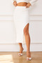 Ronny Knit Midi Skirt - White | Sage and Paige AUS.
