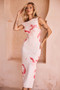 Roseberry Kiss Midi Dress - Coral | Sage and Paige AUS.