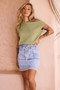 Dance In The Sun Knit Top - Olive | Sage and Paige AUS.