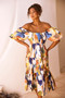 Sunny Spell Midi Dress - Blue Multi | Sage and Paige AUS.