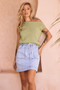 Now Or Never Denim Skirt - Washed Blue | Sage and Paige AUS.