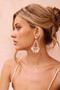 Celeste Chandelier Earrings - White | Sage and Paige AUS.