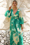 Coastlines Maxi Dress - Green Multi | Sage and Paige AUS.