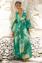 Coastlines Maxi Dress - Green Multi | Sage and Paige AUS.