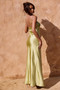 Aurora Crystal Maxi Dress - Olive |  Sage and Paige UK.