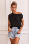 Soul Searching Denim Shorts - Washed Blue