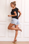 Soul Searching Denim Shorts - Washed Blue